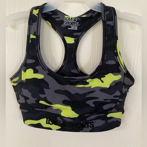 NWOT Love & Sports’ Camo Sports Bra Medium